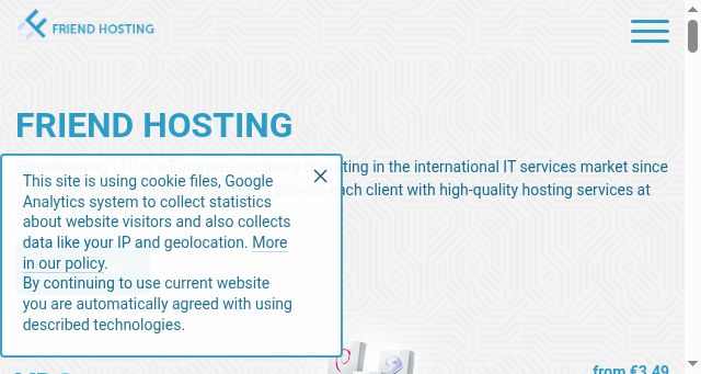 Screenshot of friendhosting.net