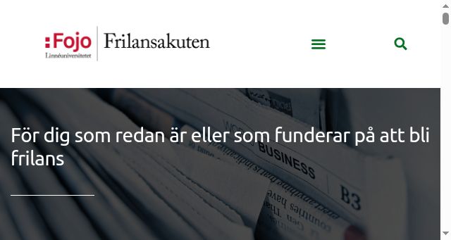 Screenshot of frilansakuten.se