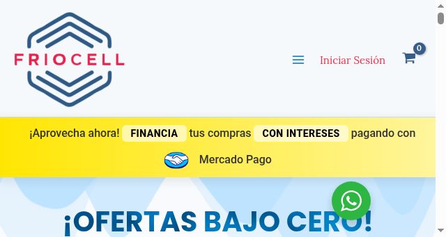 Screenshot of friocell.com