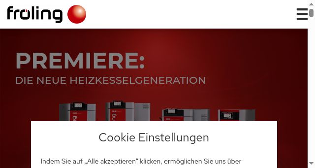 Screenshot of froeling.com