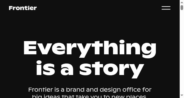 Screenshot of frontier.is