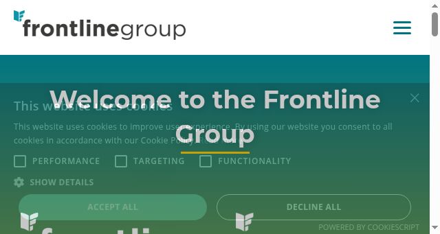 Screenshot of frontline-group.co.uk