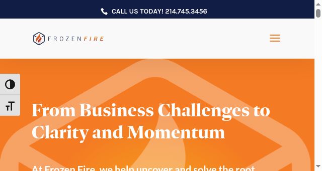 Screenshot of frozenfire.com