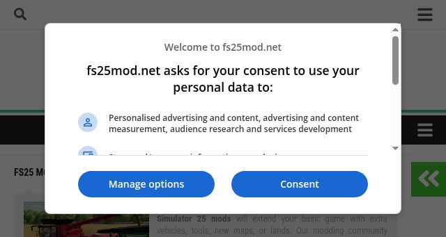 Screenshot of fs25mod.net