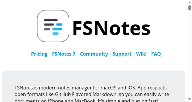 Screenshot of fsnot.es