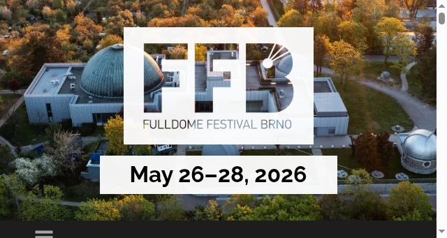 Screenshot of fulldomefestivalbrno.com