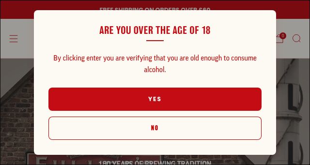 Screenshot of fullersbrewery.co.uk