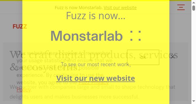 Screenshot of fuzzproductions.com