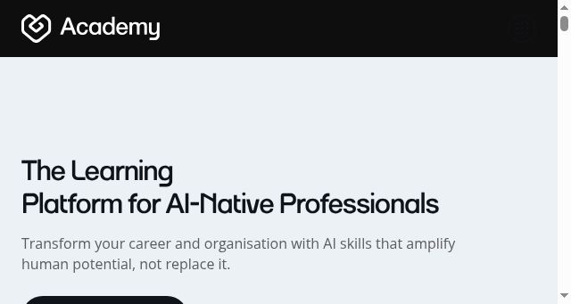 Screenshot of fynd.academy