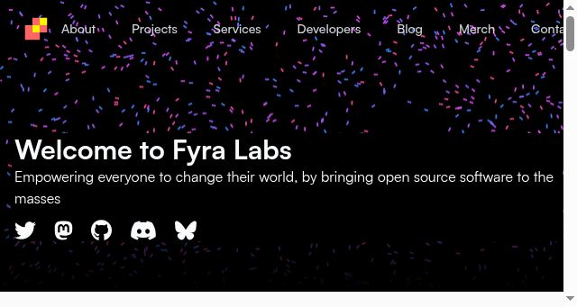 Screenshot of fyralabs.com