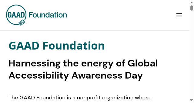 Screenshot of gaad.foundation