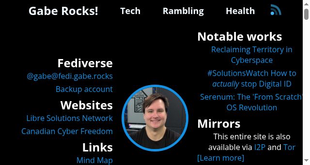 Screenshot of gabe.rocks