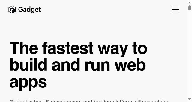 Screenshot of gadget.dev