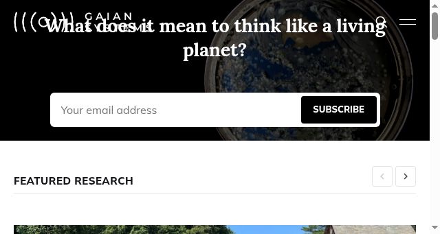 Screenshot of gaian.systems