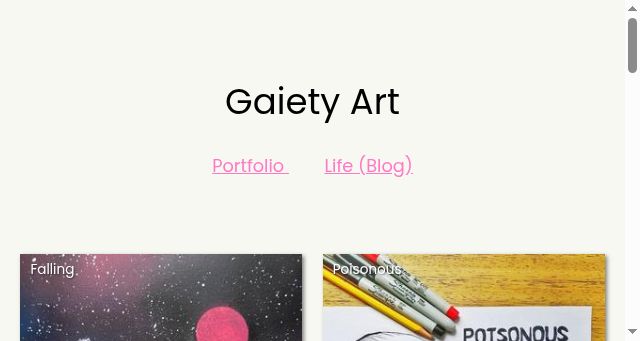 Screenshot of gaiety.gallery