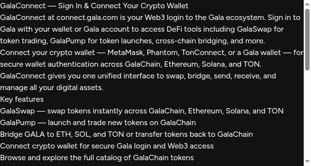 Screenshot of gala.com