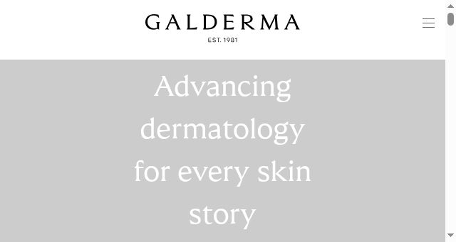 Screenshot of galderma.com