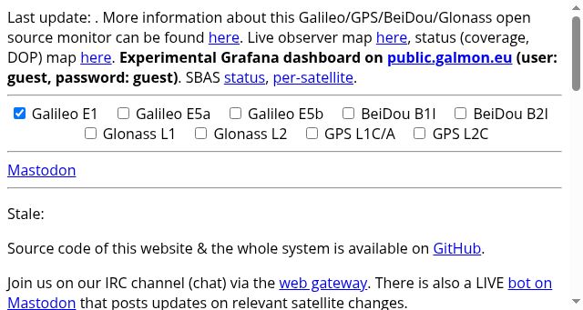 Screenshot of galmon.eu