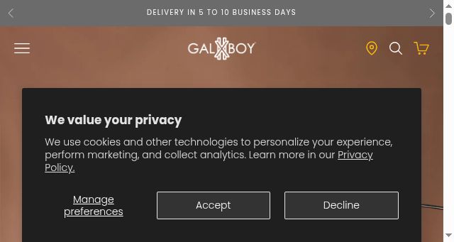 Screenshot of galxboy.co.za