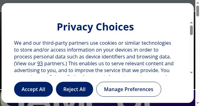 Screenshot of gamechoiceawards.com