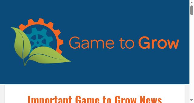 Screenshot of gametogrow.org
