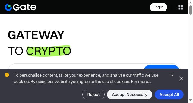 Screenshot of gate.io
