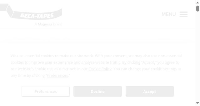 Screenshot of geca-tapes.com