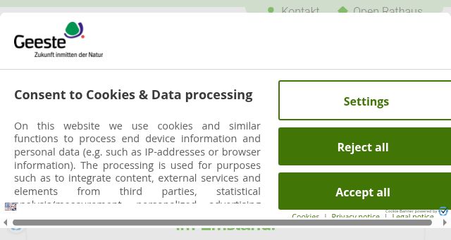 Screenshot of geeste.de
