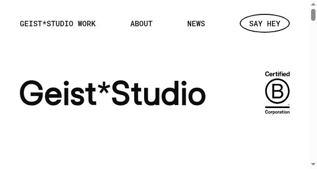 Screenshot of geist.studio
