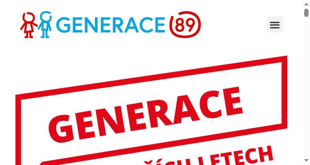 Screenshot of generace89.cz