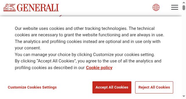 Screenshot of generali.com