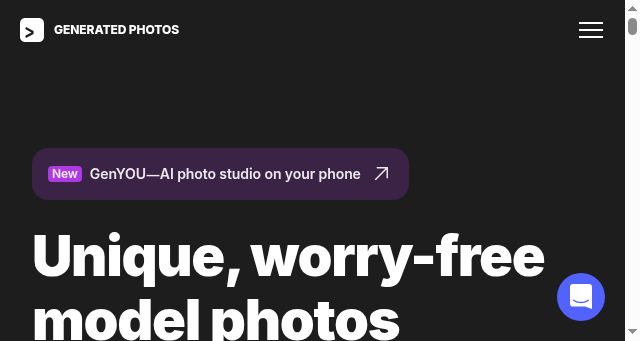 Screenshot of generated.photos