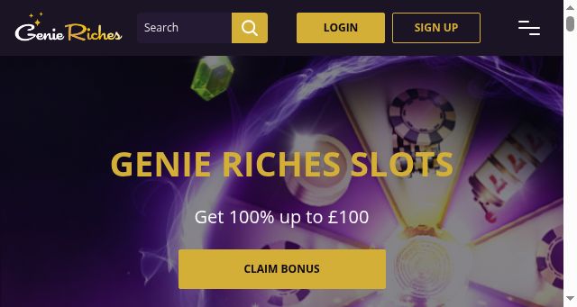 Screenshot of genie-riches-uk.com