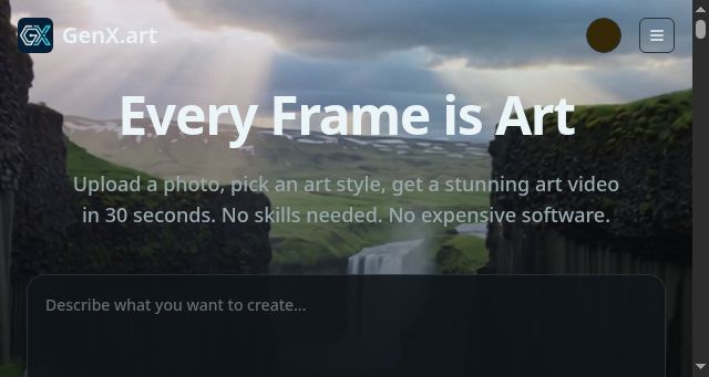 Screenshot of genx.art