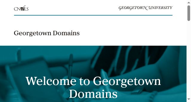 Screenshot of georgetown.domains