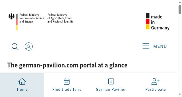 Screenshot of german-pavilion.com