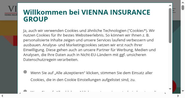 Screenshot of geschaeftsbericht.vig