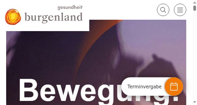 Screenshot of gesundheit-burgenland.at