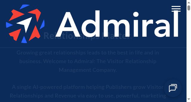 Screenshot of getadmiral.com