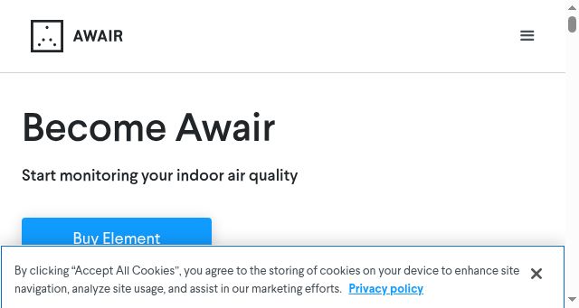 Screenshot of getawair.com