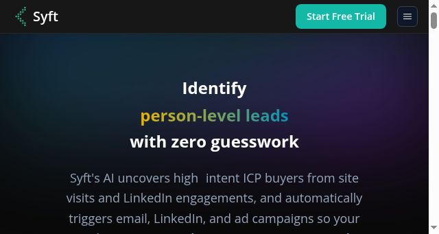 Screenshot of getsyft.app