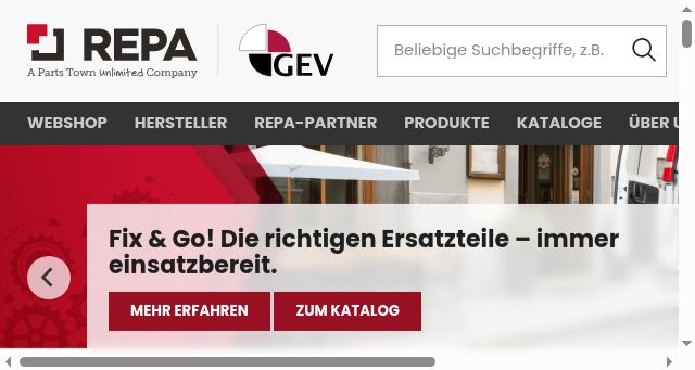Screenshot of gev-online.com