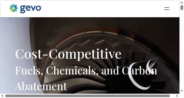 Screenshot of gevo.com