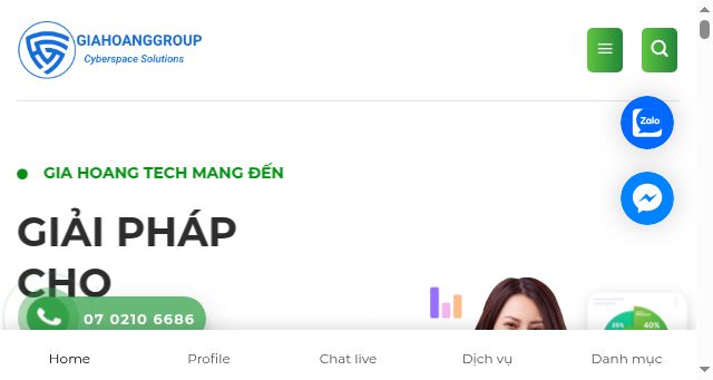 Screenshot of giahoangtech.com