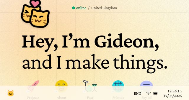 Screenshot of gideon.sh