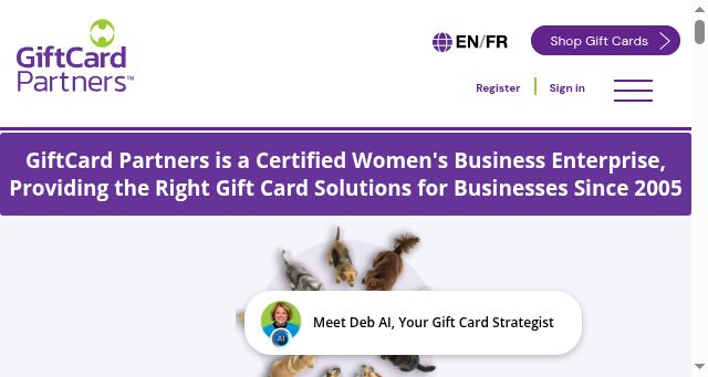 Screenshot of giftcardpartners.com