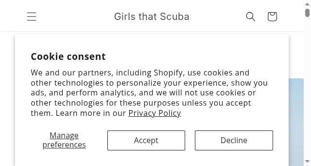 Screenshot of girlsthatscuba.store