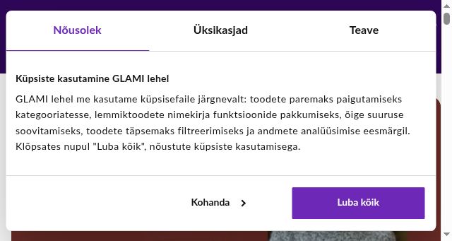 Screenshot of glami.ee