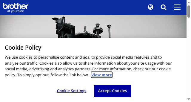 Screenshot of global.brother