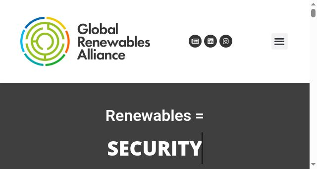 Screenshot of globalrenewablesalliance.org